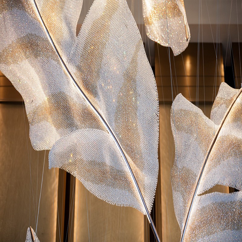 leaves design crystal chandeliers