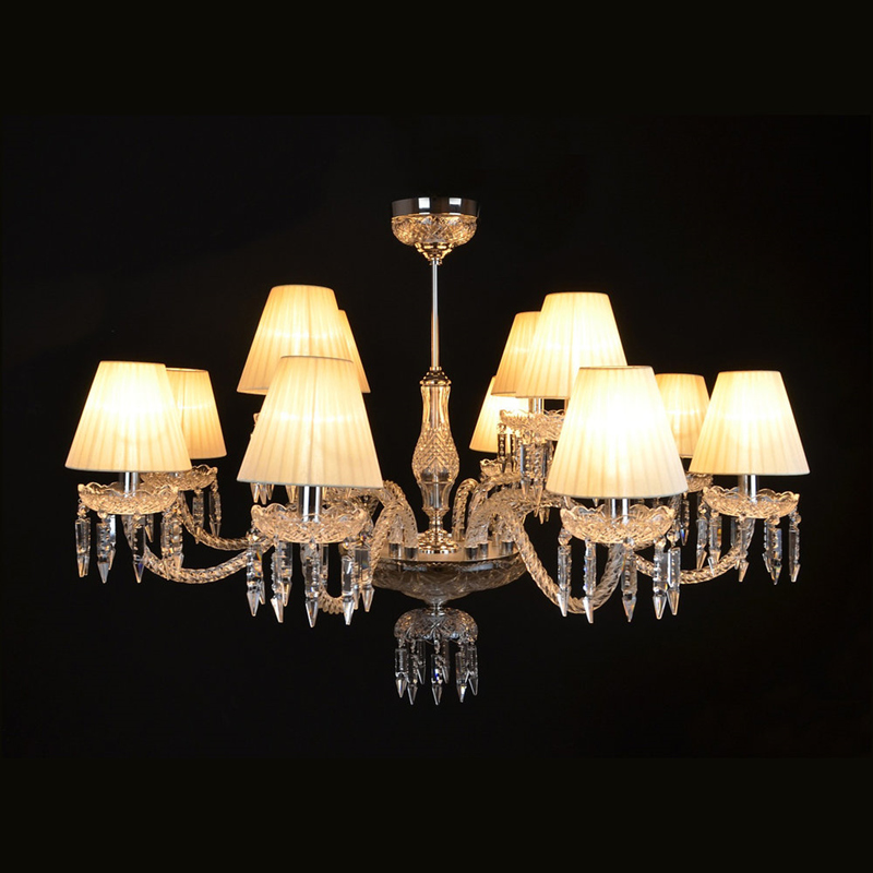 Baccarat crystal chandeliers 12 lights
