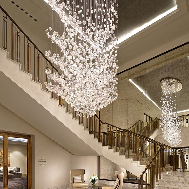 Crystal chandelier for staircase