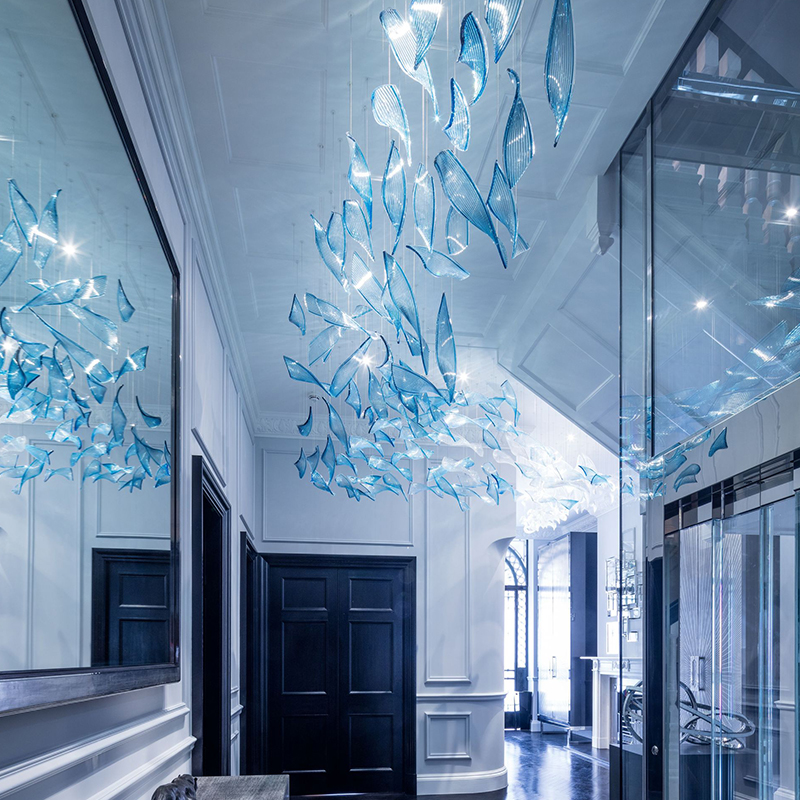 Art glass chandelier modern