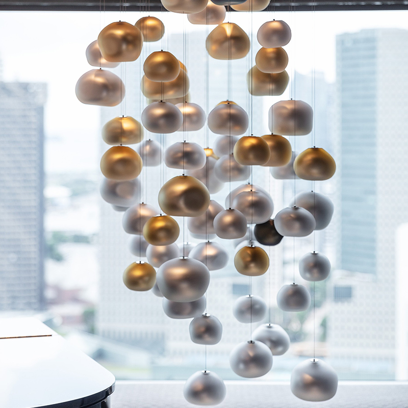 Ball shape chandelier for staircase