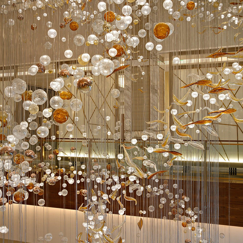 Glass bubble ball chandeliers