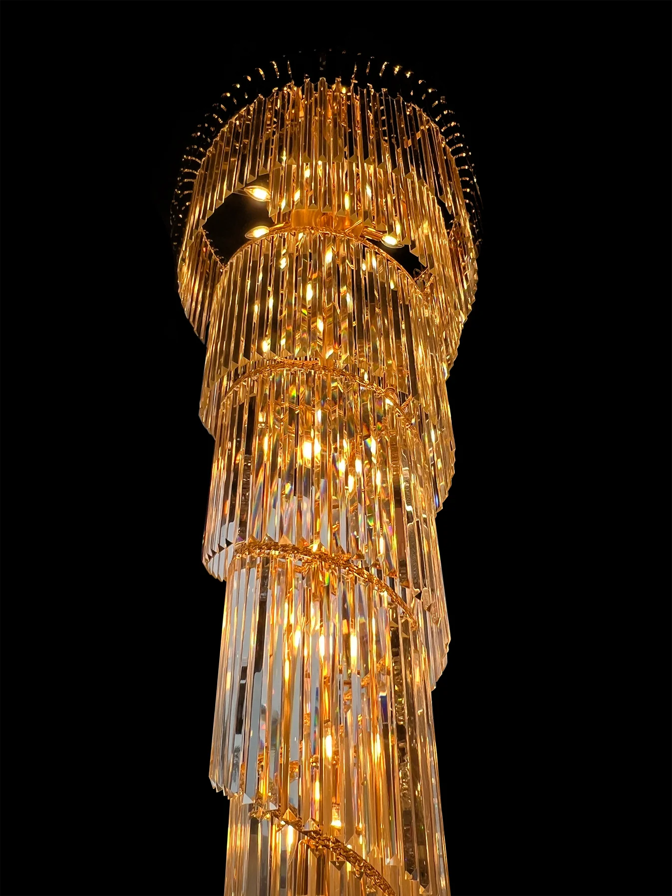 Grand Spiral Crystal Luxury Chandelier