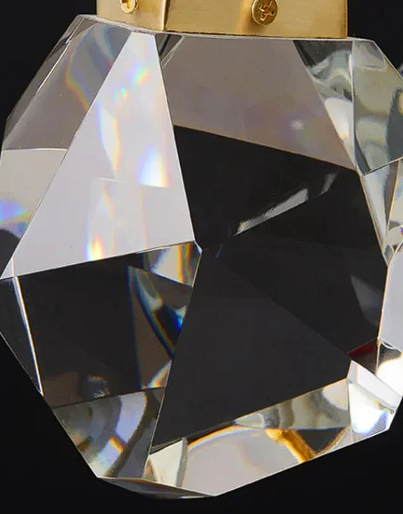 Modern crystal chandelier for high-ceiling stairwells