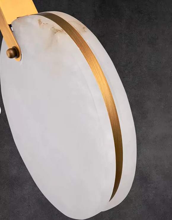 Tuya Marble Large Hanging Stairwell Lighting Chandelier