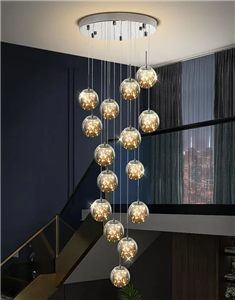 Modern Spiral Chandelier for Staircase