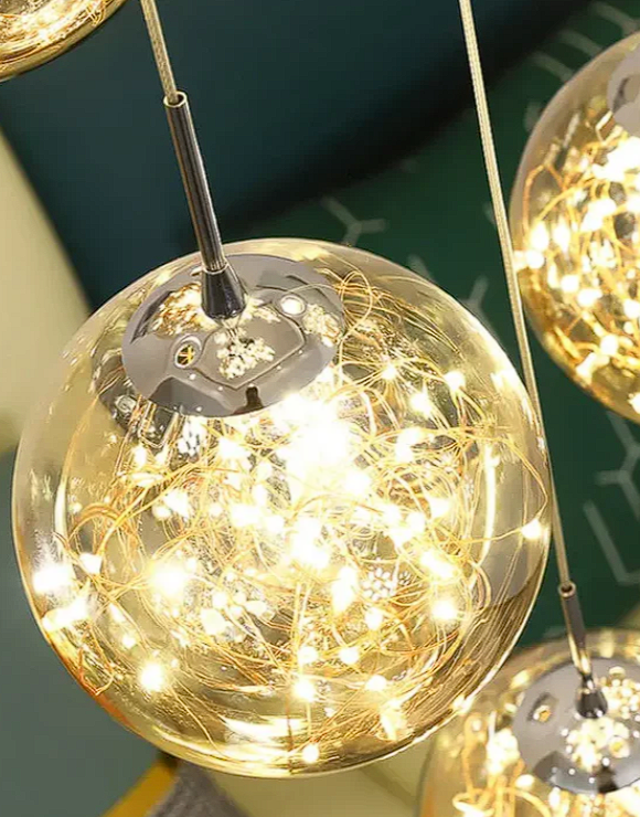 Modern Spiral Chandelier for Staircase