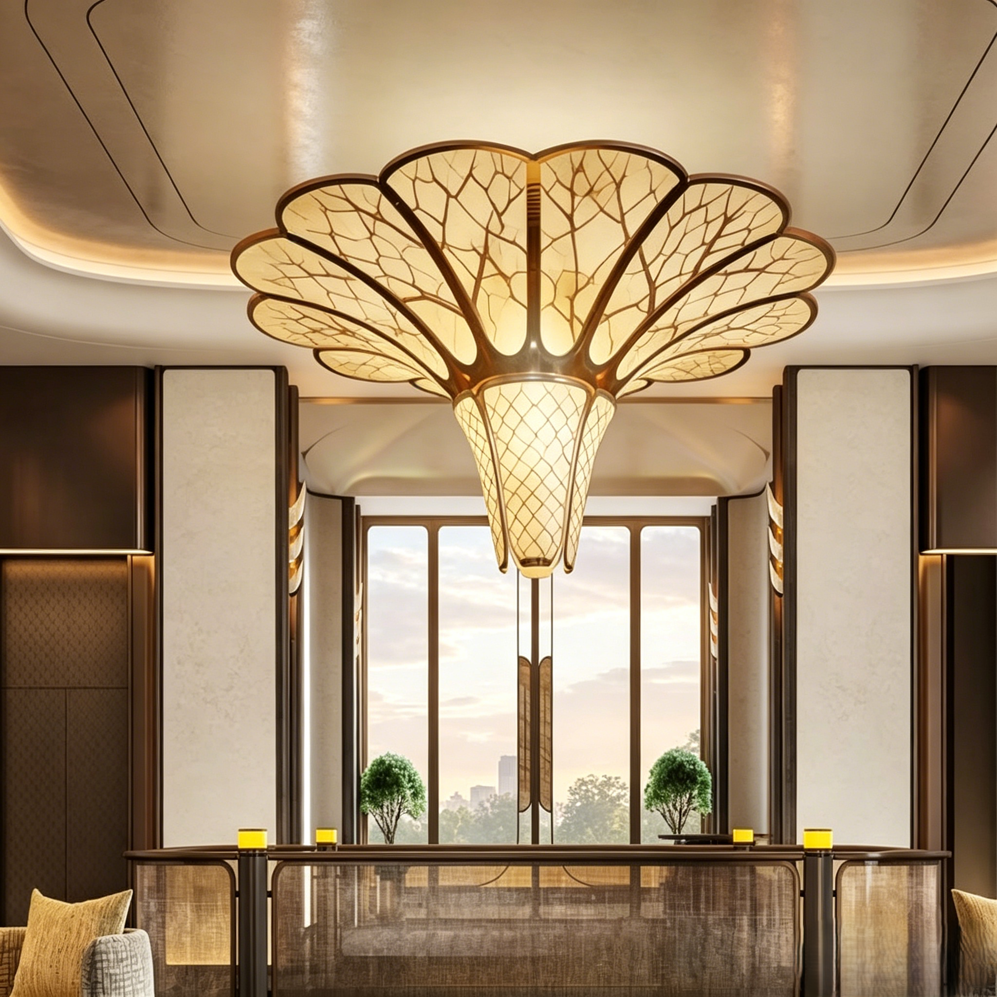 petal-shaped ceiling lamp