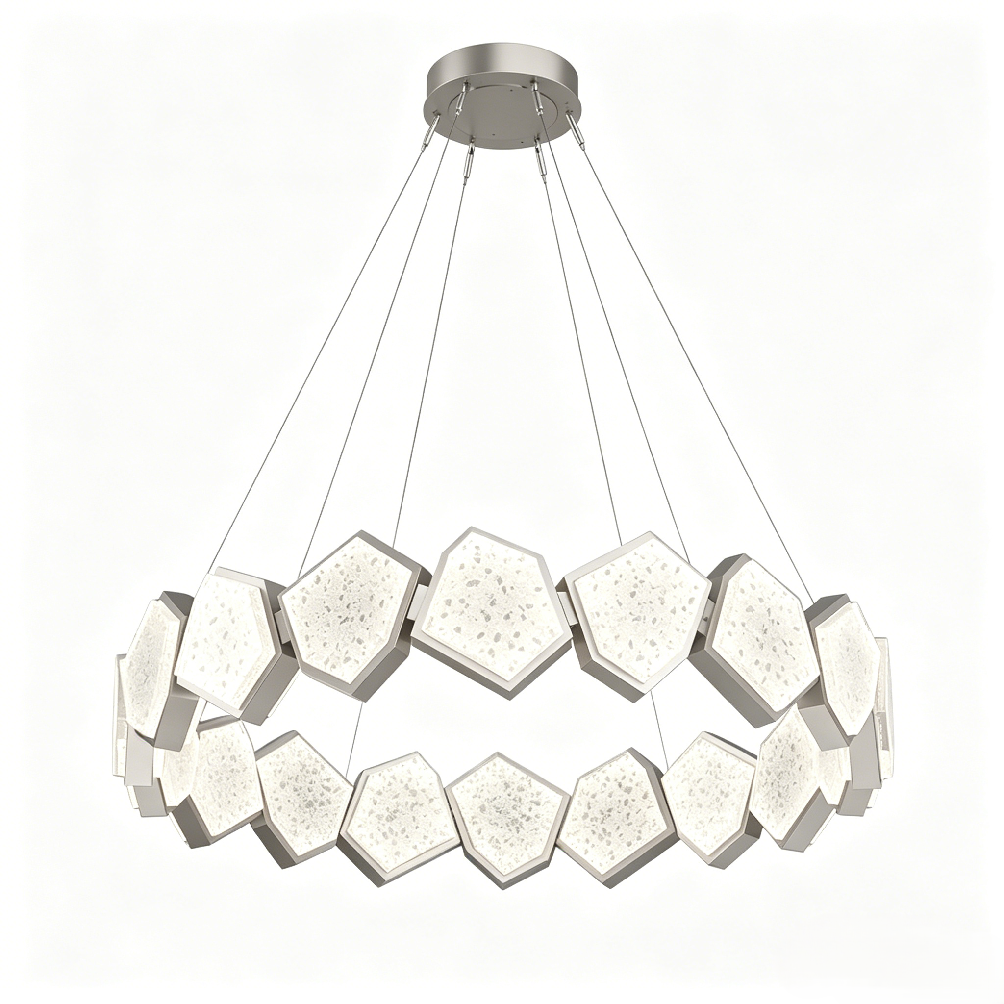 Modern hexagonal link ceiling lamp