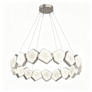 Modern hexagonal link ceiling lamp