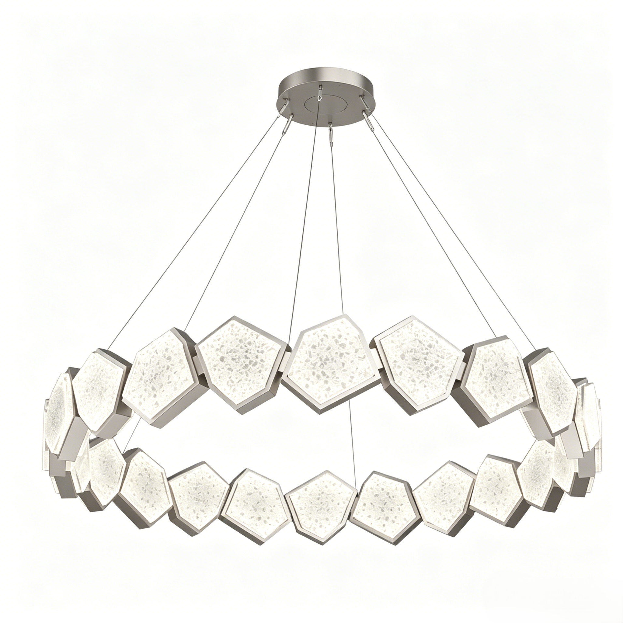 Modern hexagonal link ceiling lamp