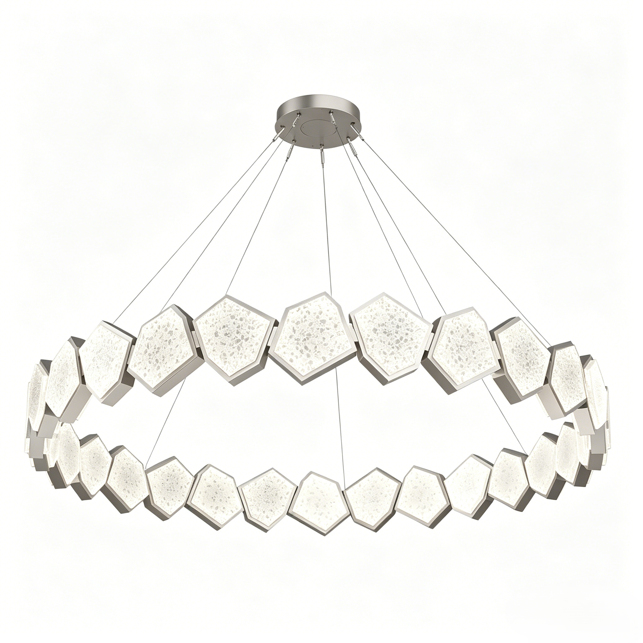 Modern hexagonal link ceiling lamp