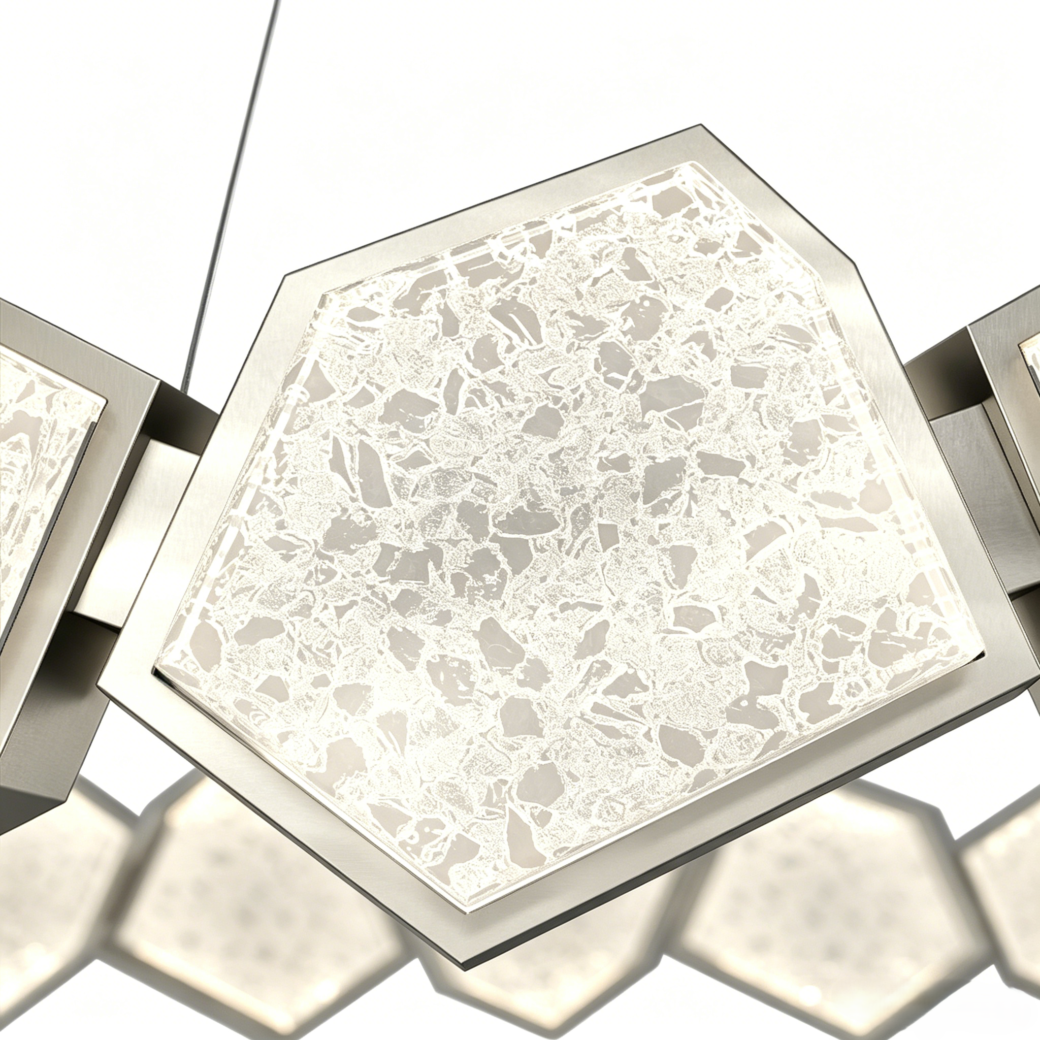 Modern hexagonal link ceiling lamp