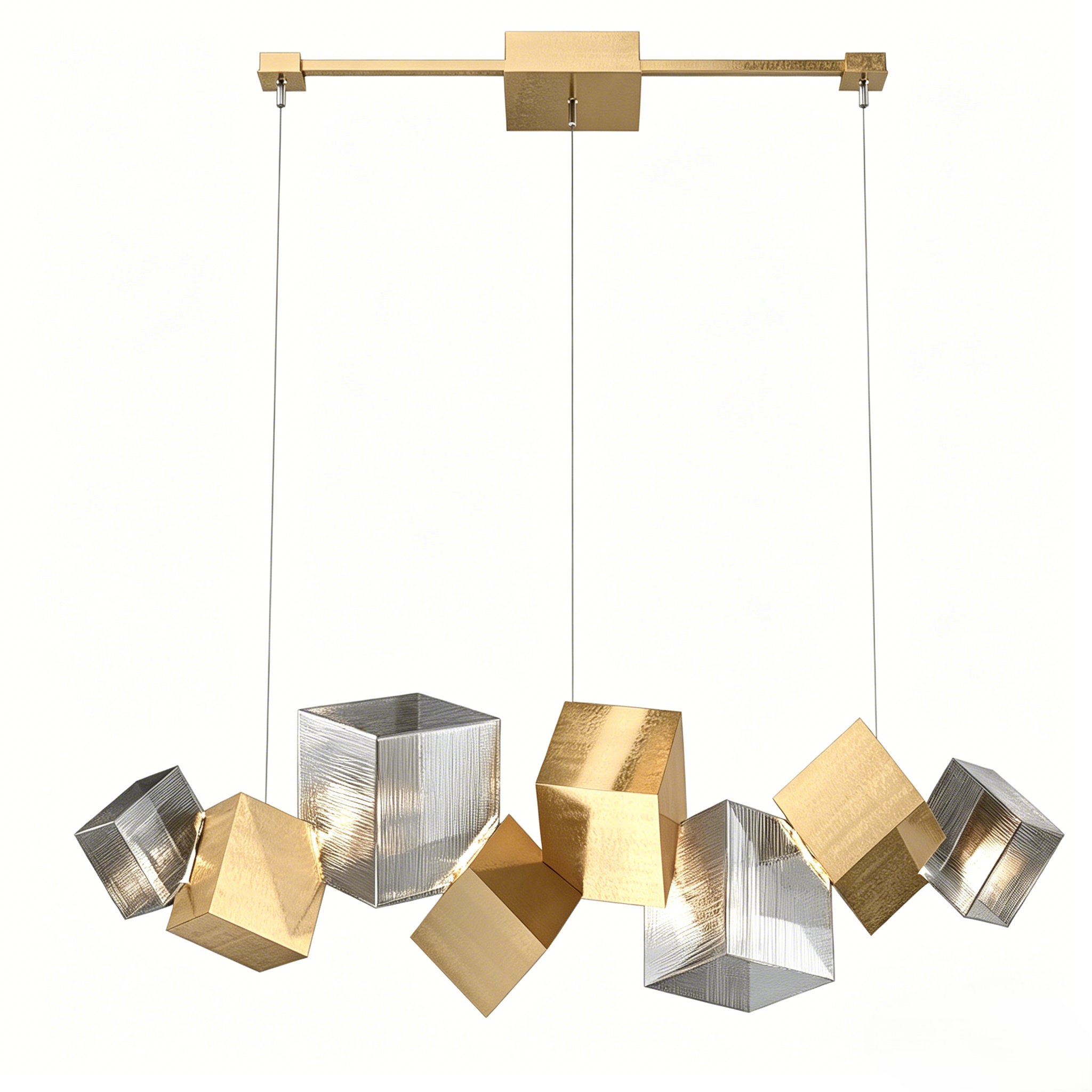 Modern floating cube modular ceiling lamp
