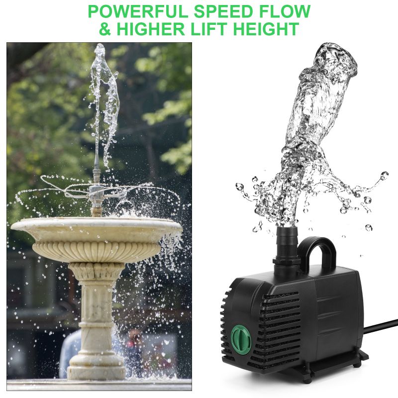 Submersible Water Fountain Pump 1000GPH JR-4000