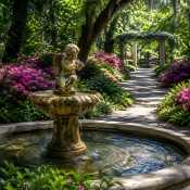 Creación de fuentes y cascadas con una bomba sumergible para jardín.