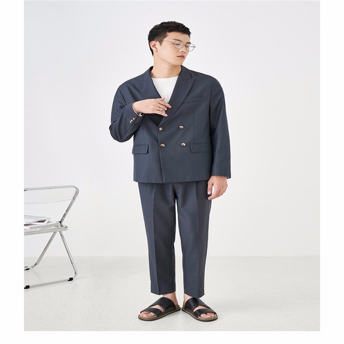 Erkek Smart Casual Suit Lacivert Casual Takım Ceketi