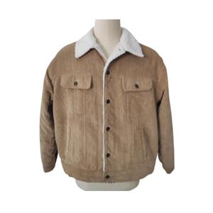 Мужская куртка-рубашка из хлопкового вельвета с подкладкой