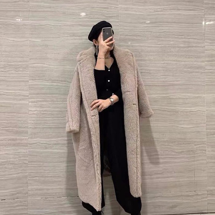 Ladies’ Fake Fur Long Jacket Faux Fur Jacket