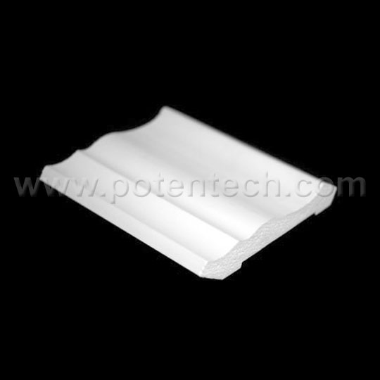 White Smooth Surface PVC Crown Moulding For House Decoration
