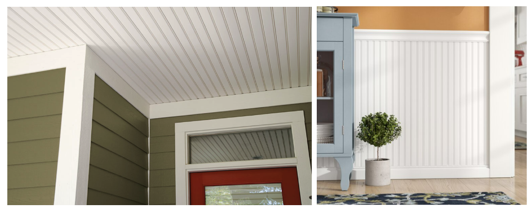 Exterial House Decoration PVC T&G Profiles Stealth Beadboard 1/2×6 inch