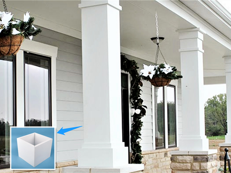 How to wrap a porch post with pvc boards