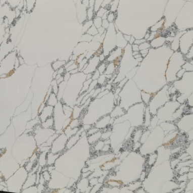 Calacatta Quartz with golden line