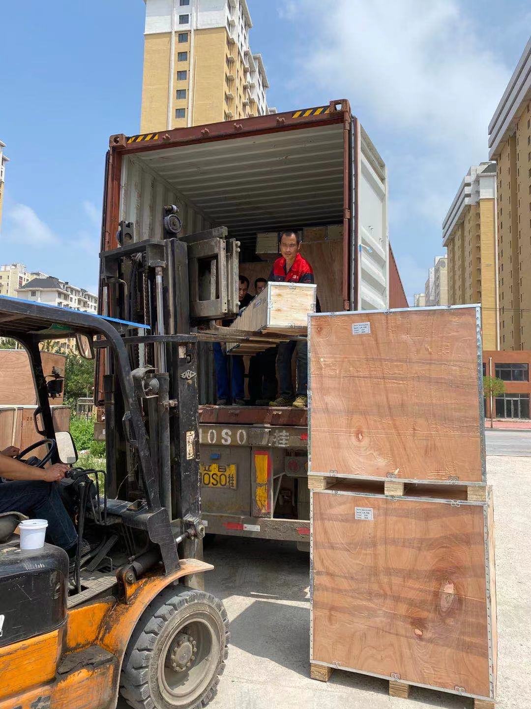 Containerlevering naar het buitenland