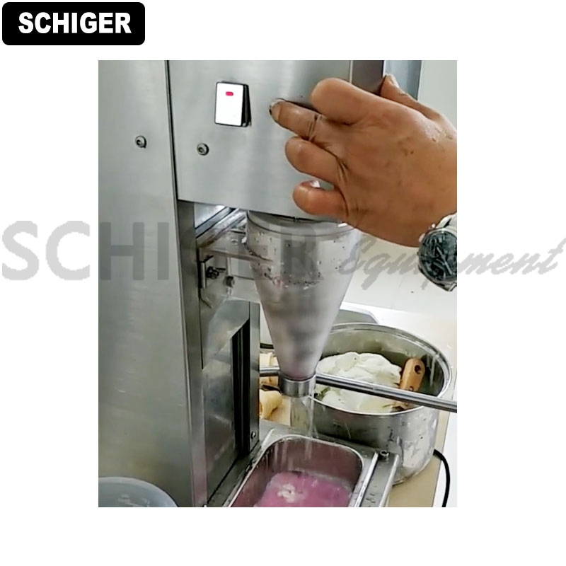 Drill swirl ice cream blending machine