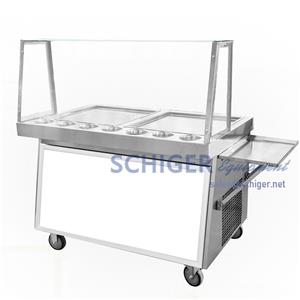 Commercial Flat Pan Fried Ice Cream Rolls Machine