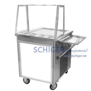 Single Flat Pan Frying Ice Cream Machine