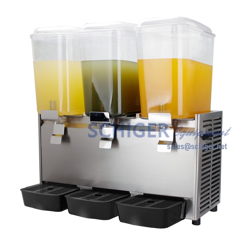 Máquina dispensadora comercial de bebidas frías de tres tanques