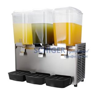 Máquina dispensadora comercial de bebidas frías de tres tanques