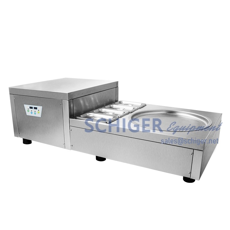 Single Round Pan Fried Ice Cream Rolls Machine Factory