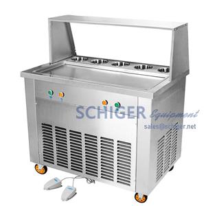 Commercia Flat Pan Rolled Ice Cream Making Machine