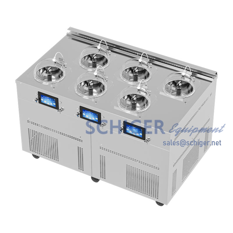 Stainless Steel 6 Tanks Display Batch Freezer