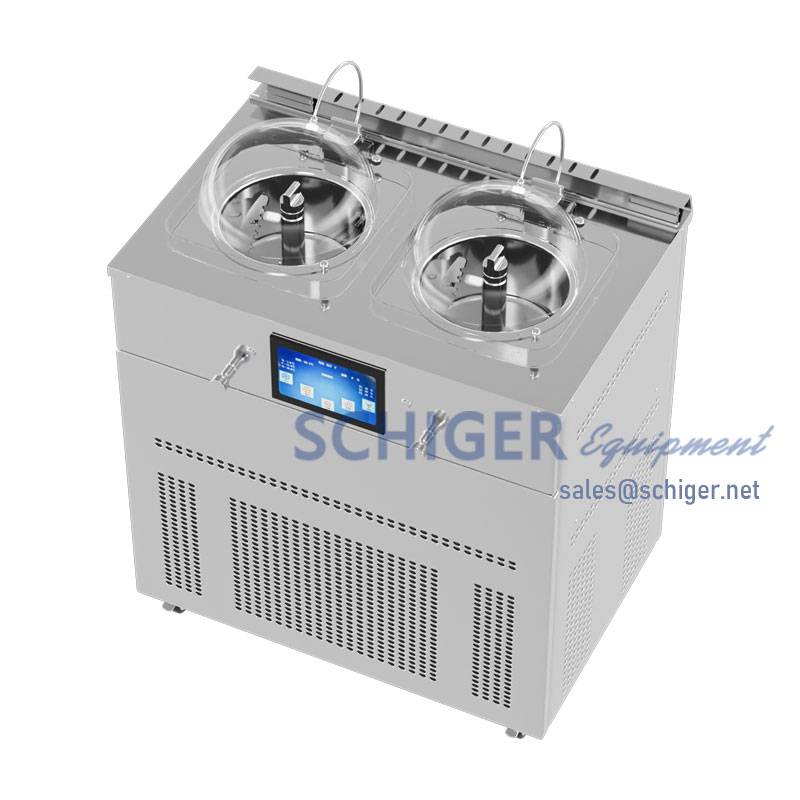 Professional 2 Tanks Machine Fresh Ice Cream Gelato Machine