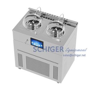 Professional 2 Tanks Machine Fresh Ice Cream Gelato Machine