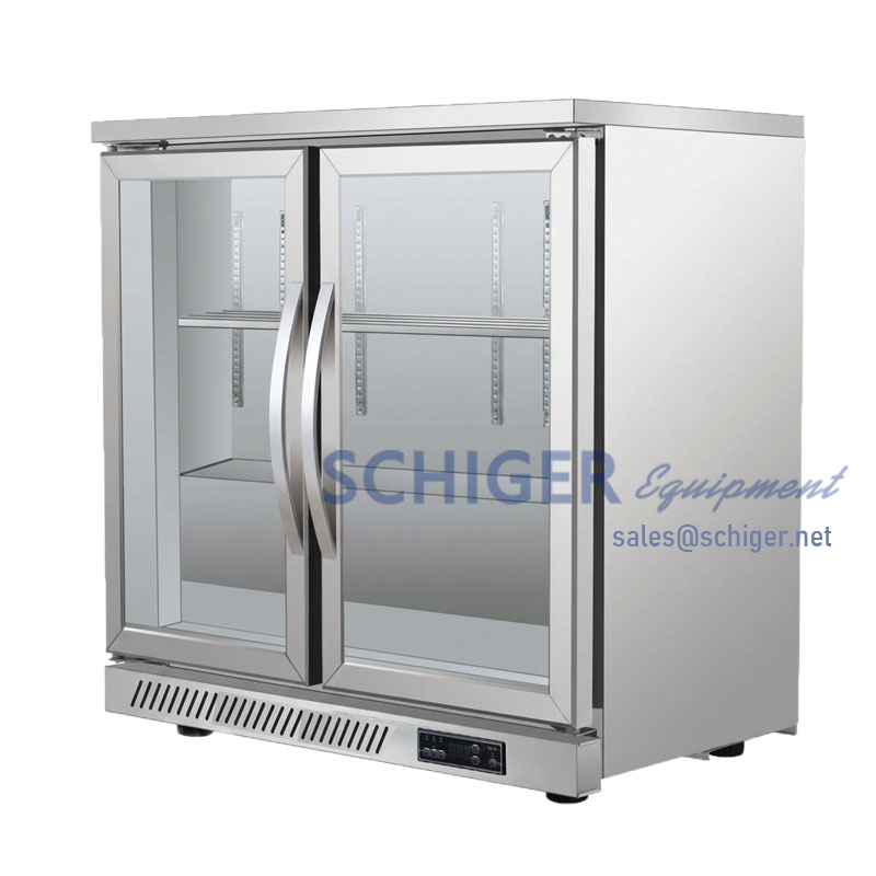 Commercial Undercounter Beverage Refrigerator with Glass Door | Custom Sizes Available