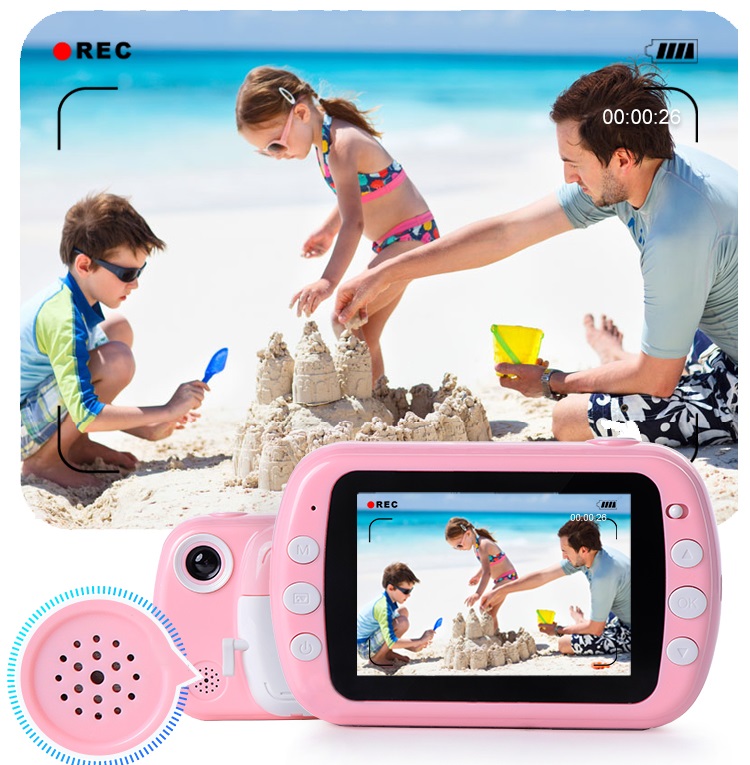 toy camera with cartoon stickers