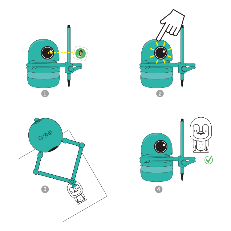 Quincy drawing robot toy