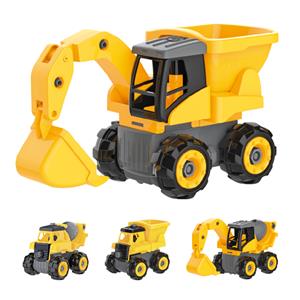 4 In 1 DIY truck assembly toys rc take apart construction vehicles with electric drill