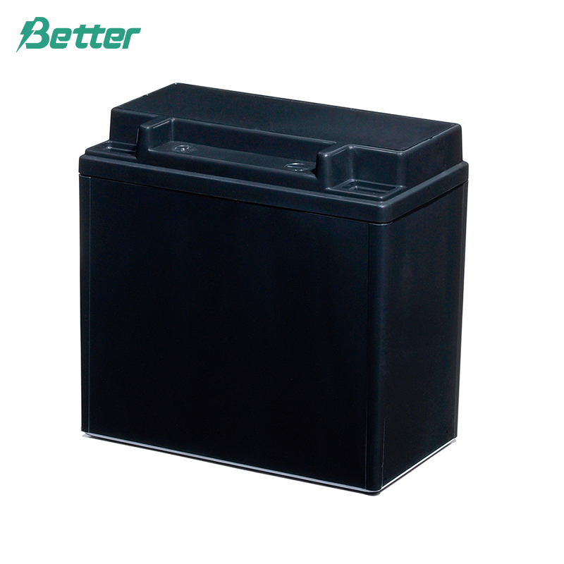 Motorcycle battery container