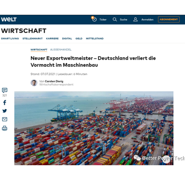 China überholt erstmals Deutschland und wird Weltmeister im Ausrüstungsexport China überholt erstmals Deutschland und wird Weltmeister im Ausrüstungsexport