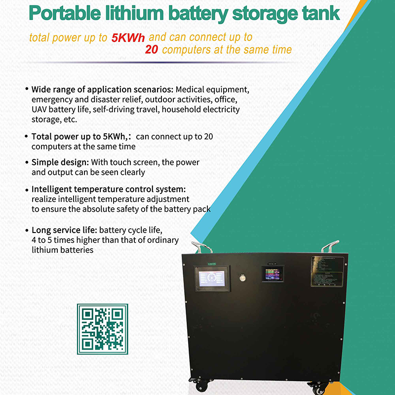 Recomendación de gran éxito | Tanque de almacenamiento de batería de litio portátil, potencia total de hasta 5 KWh