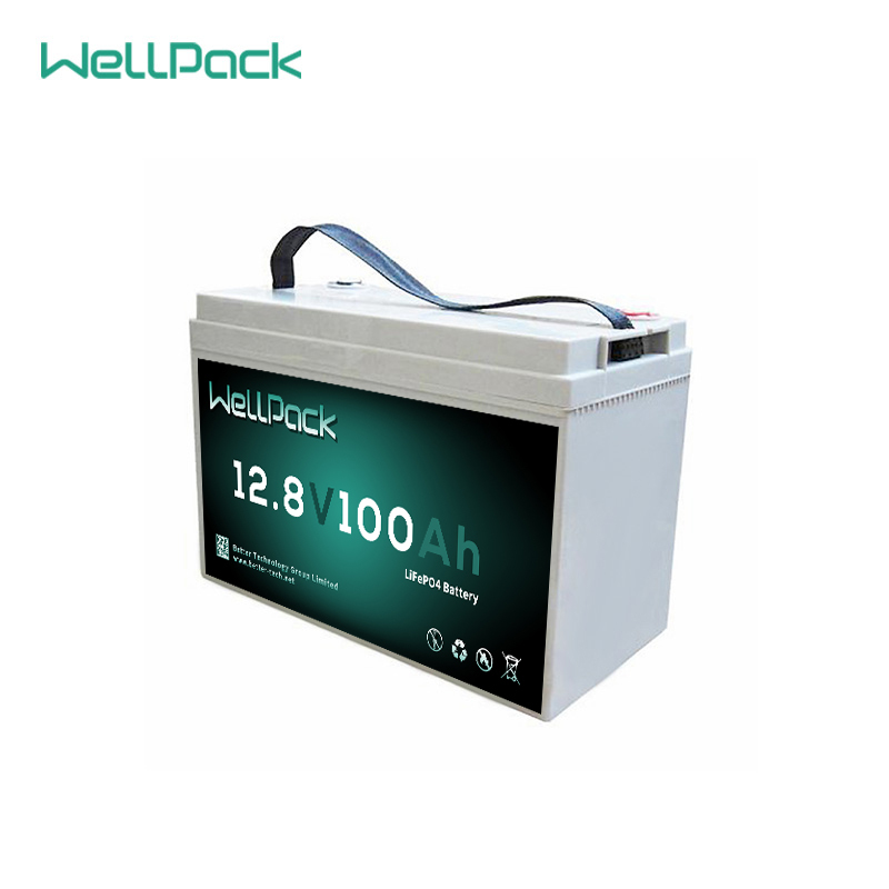 Batterie de stockage d'énergie solaire lifepo4 12,8 V, 100ah