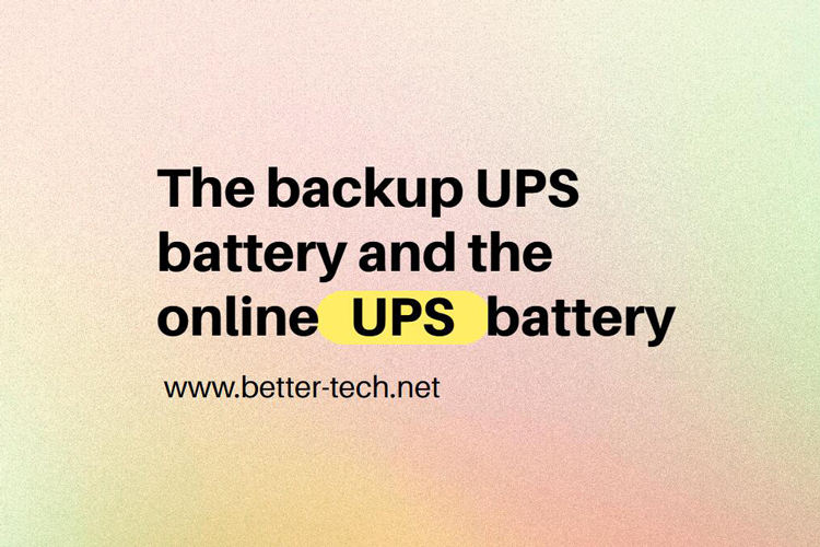 La batería de respaldo del UPS y la batería del UPS en línea