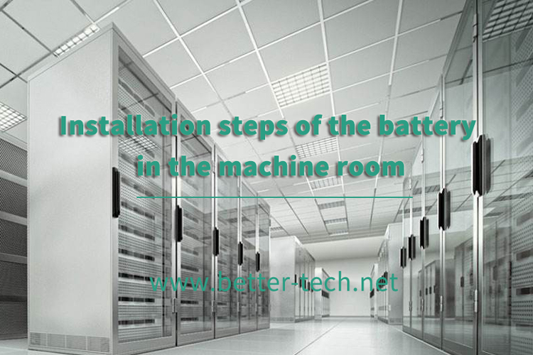 Pasos de instalación de la batería en la sala de máquinas.