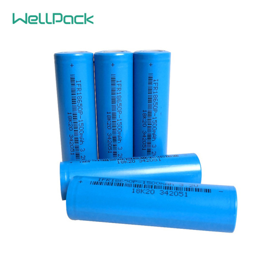 3.2V1500mAh 18650 silindirik lityum pil hücresi