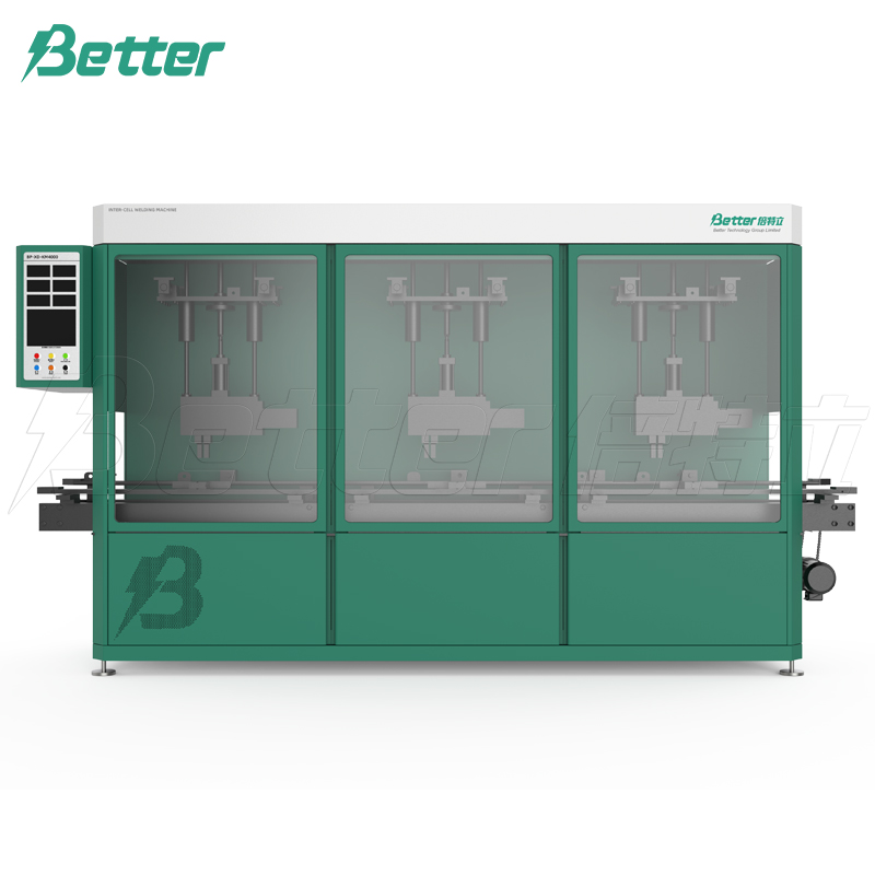 Máquina automática de soldadura entre celdas de baterías